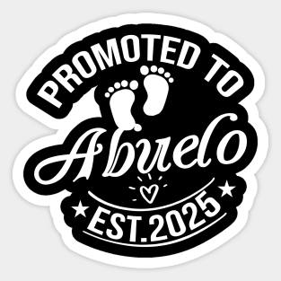 Promoted to Abuelo Est 2025 Gift Sticker